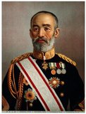 Count Nogi Maresuke, GCB (乃木 希典), also known as Kiten. Count Nogi, (25 December 1849–13 September 1912) was a general in the Imperial Japanese Army and a governor of Taiwan. He was one of the commanders during the 1894 capture of Port Arthur from China, and the subsequent massacre of thousands of Chinese civilians. He was a prominent figure in the Russo-Japanese War of 1904-5, as commander of the forces which captured Port Arthur from the Russians.<br/><br/>

He was a national hero in Imperial Japan as a model of feudal loyalty and self-sacrifice, ultimately to the point of suicide. In the Satsuma Rebellion, he lost a banner of the emperor in battle, for which he tried to atone with suicidal bravery in order to recapture it, until ordered to stop. In the Russo-Japanese War, he captured Port Arthur but he felt that he had lost too many of his soldiers, so requested permission to commit suicide, which the emperor refused.<br/><br/>

These two events, as well as his desire not to outlive his master (junshi), motivated his suicide on the day of the funeral of the Emperor Meiji. His example revitalized the Japanese tradition of ritual suicide.