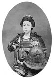 An onna-bugeisha (女武芸者) was a type of female warrior belonging to the Japanese upper class. Many wives, widows, daughters, and rebels answered the call of duty by engaging in battle, commonly alongside samurai men. They were members of the bushi (samurai) class in feudal Japan and were trained in the use of weapons to protect their household, family, and honour in times of war.<br/><br/> 

They also represented a divergence from the traditional 'housewife' role of the Japanese woman. They are sometimes referred to as female samurai. Significant icons such as Empress Jingu, Tomoe Gozen, Nakano Takeko, and Hōjō Masako are famous examples of onna bugeisha.